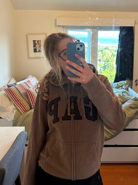 GAP Cozy Brown Fleece Hoodie